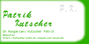 patrik kutscher business card